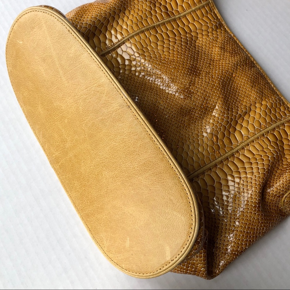 Brighton Yellow Faux Python Leather Crossbody - image 3